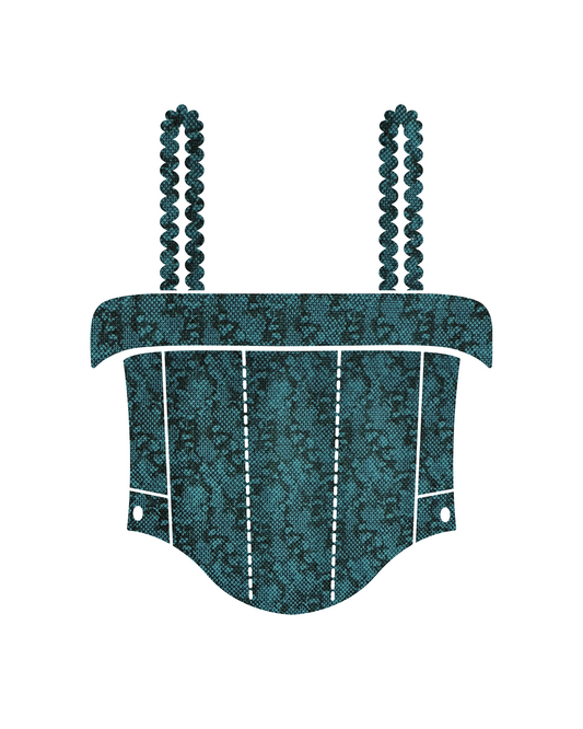 Teal Snake Corset