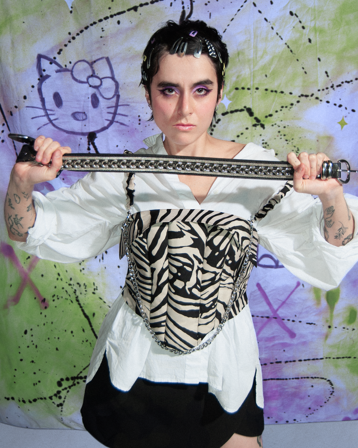 Zebra-Punk Corset