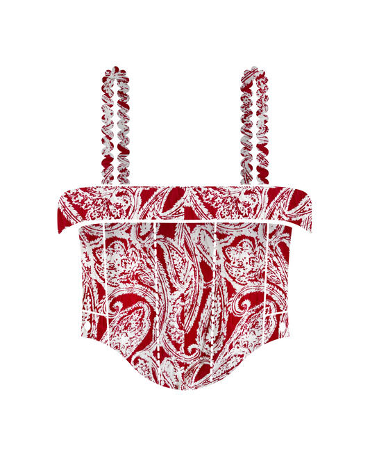 Crimson Paisley Corset